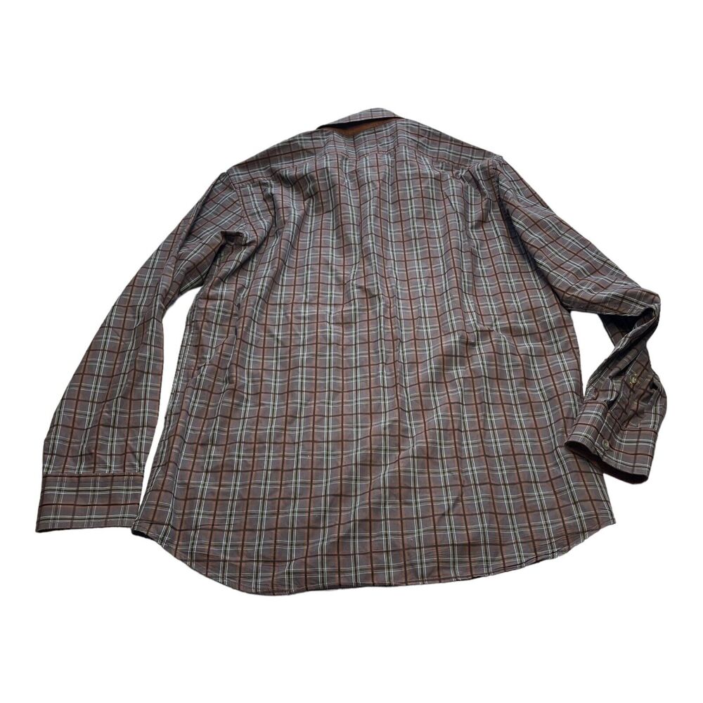 Black Brown 1826 Shirt Mens Large Multicolor Plaid Classic Long Sleeve Button-Up - Picture 2 of 6